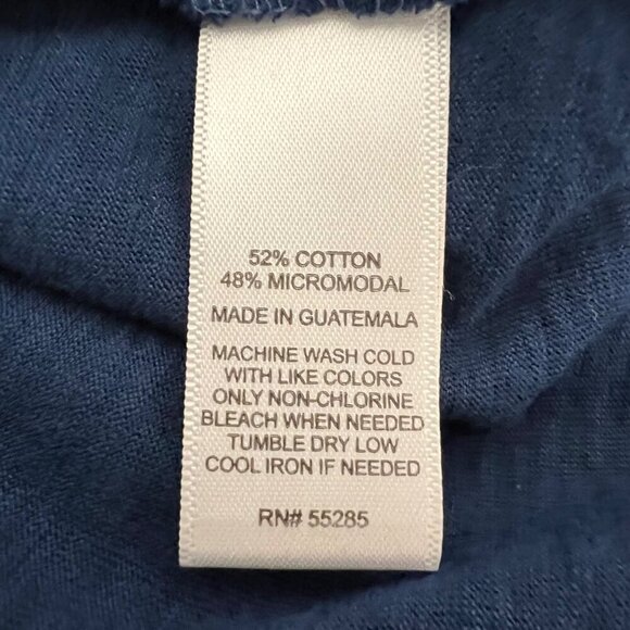 Express Womens Long Sleeve Choker Cut Out Semi Sheer Top Blue S - Picture 8 of 8